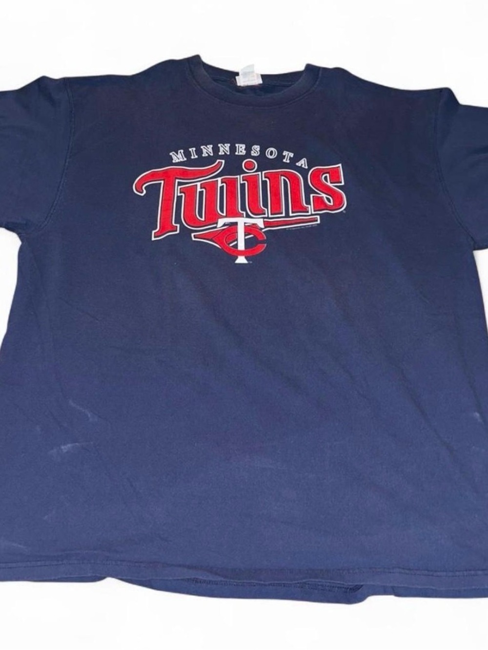 Men’s Vintage CSA Minnesota Twins MLB Navy Logo Shirt Size 2XL